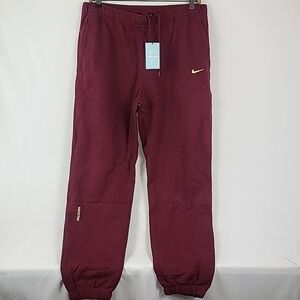 NWT Nike x Drake NOCTA Cardinal Stock Fleece Sweatpants Maroon Men's Sz L